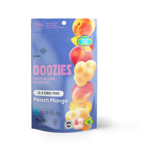 Doozies Peach Mango Gummies 3:1 CBD THC balanced edible