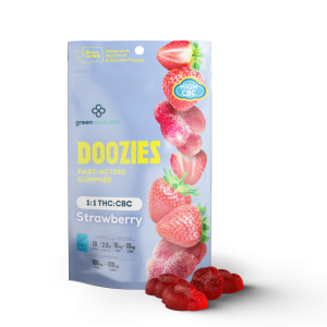 Doozies Strawberry Gummies 1:1 THC CBC balanced edible