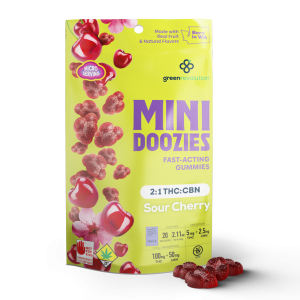 Buy Mini Doozies Sour Cherry 2:1 THC CBN Gummies